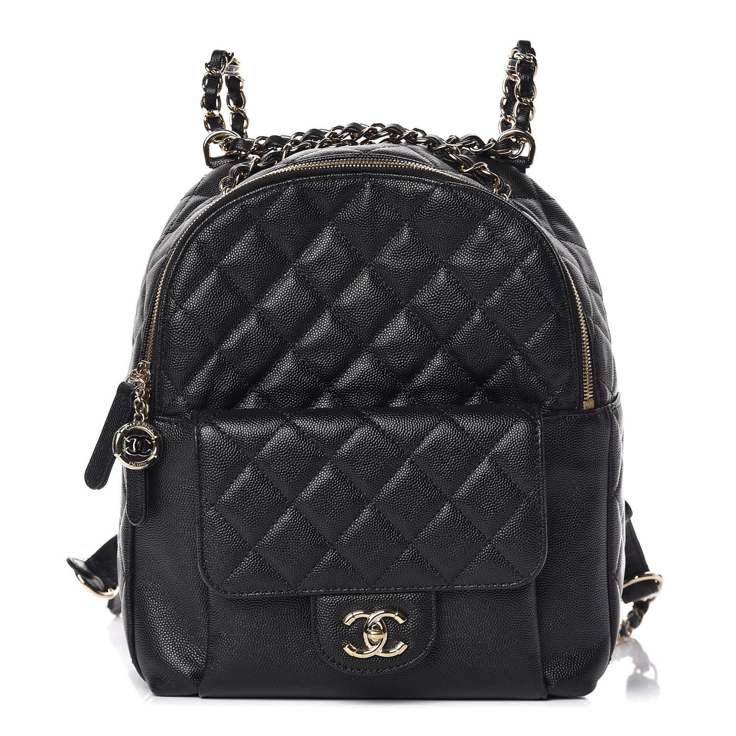 Caviar Quilted Large CC Day Backpack Black