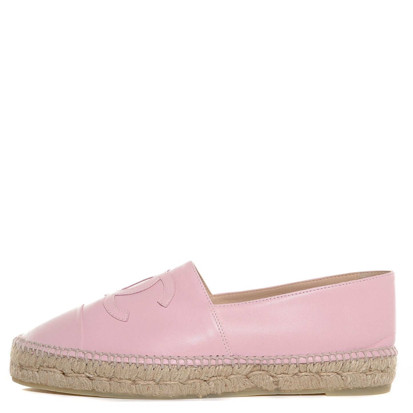 Lambskin CC Espadrilles 40 Light Pink