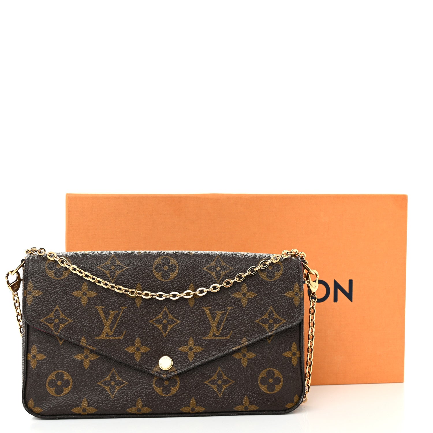 Louis Vuitton Monogram Pochette Felicie Chain Wallet Fuchsia 11 of 11