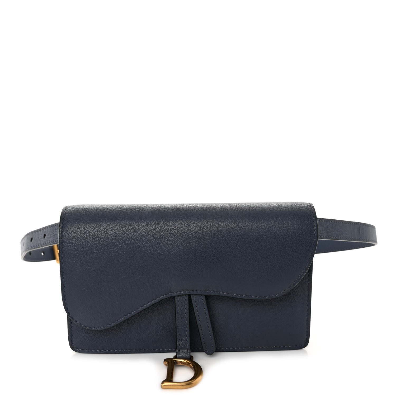 Christian Dior Goatskin Saddle Belt Bag Denim Blue 1 of 9