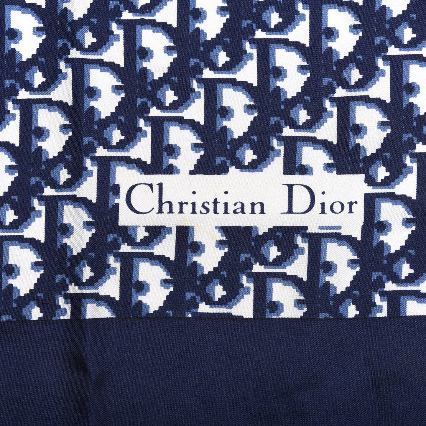 Silk Monogram Scarf Blue