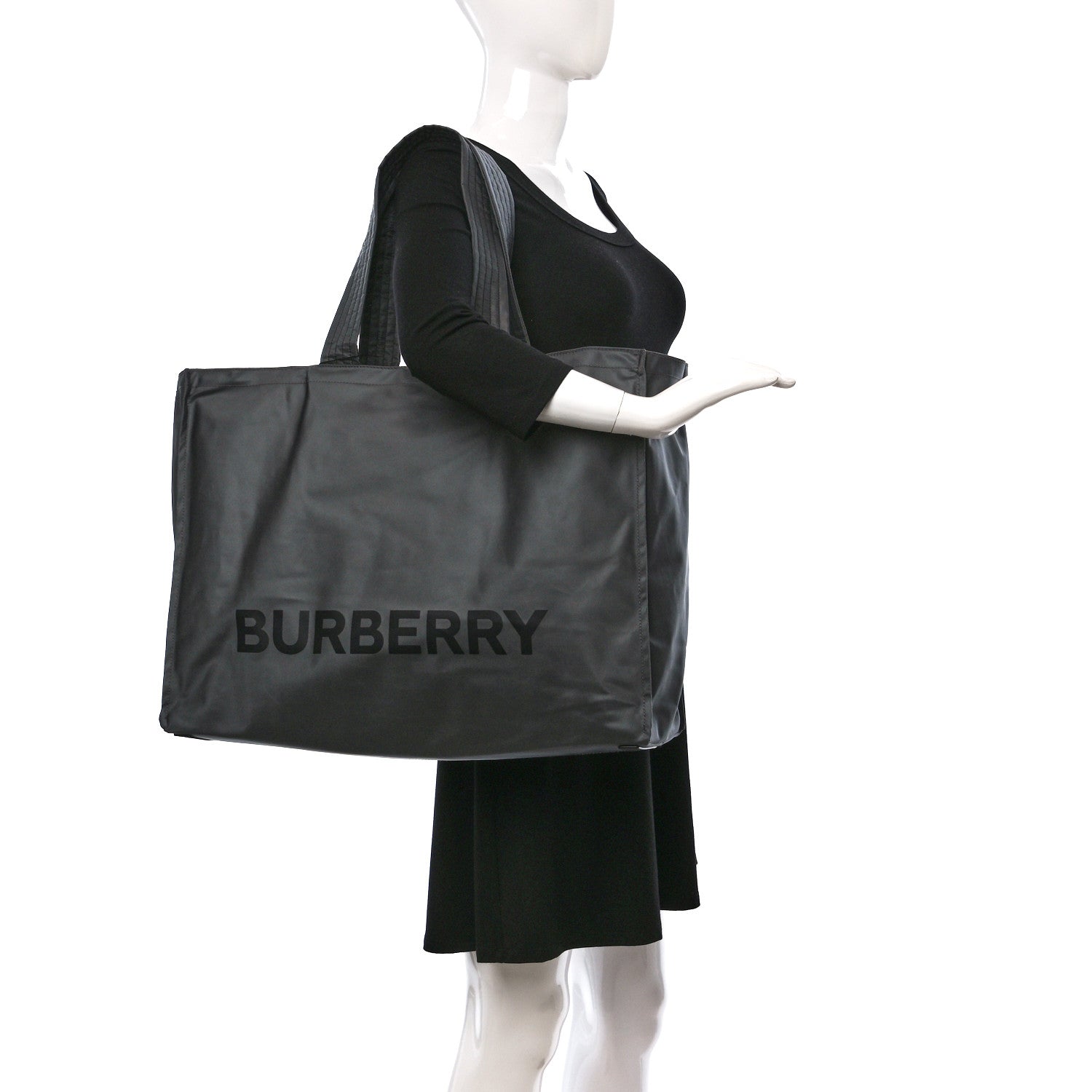 Burberry Nylon Logo Trench Tote Bag Grey 2 of 10