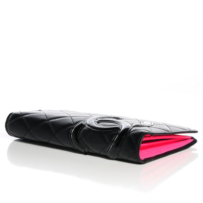 Chanel Calfskin Cambon Quilted Yen Wallet Black 5 of 10