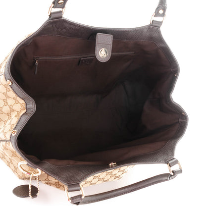 Gucci Monogram Dollar Calfskin Large Sukey Tote Beige Ebony Testa di Moro 5 of 7
