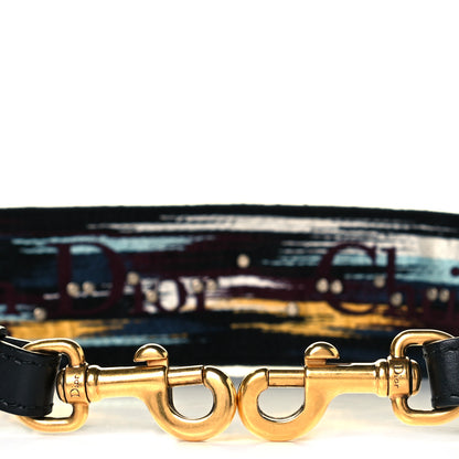 Christian Dior Canvas Embroidered Studded Bohemian Shoulder Strap Yellow 3 of 5