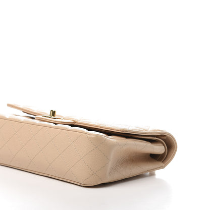 Chanel Caviar Quilted Medium Double Flap Beige Clair 7 of 11
