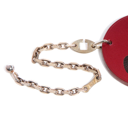 Hermes Veau Box Dog Key Chain Bag Charm Rouge H 4 of 5