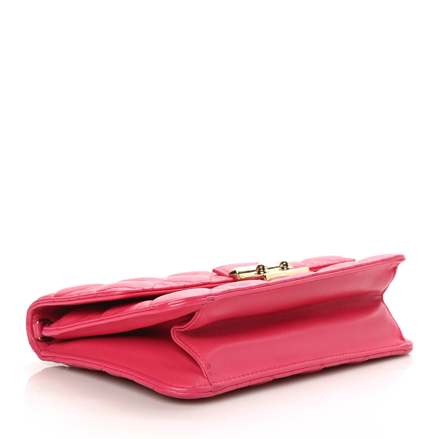 Lambskin Cannage Miss Dior Promenade Pouch Fuchsia