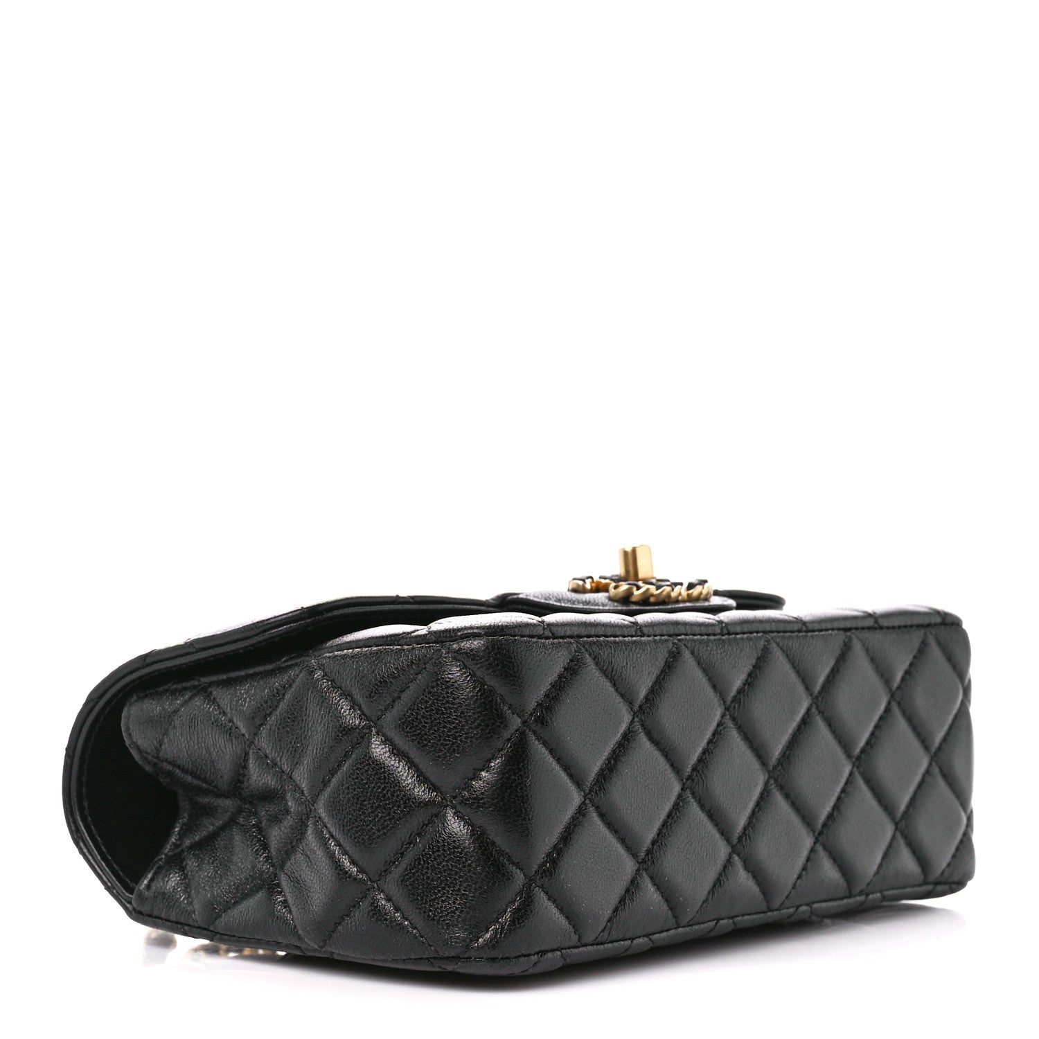 Chanel Lambskin Quilted Mini Strass On Top Flap Black 4 of 12