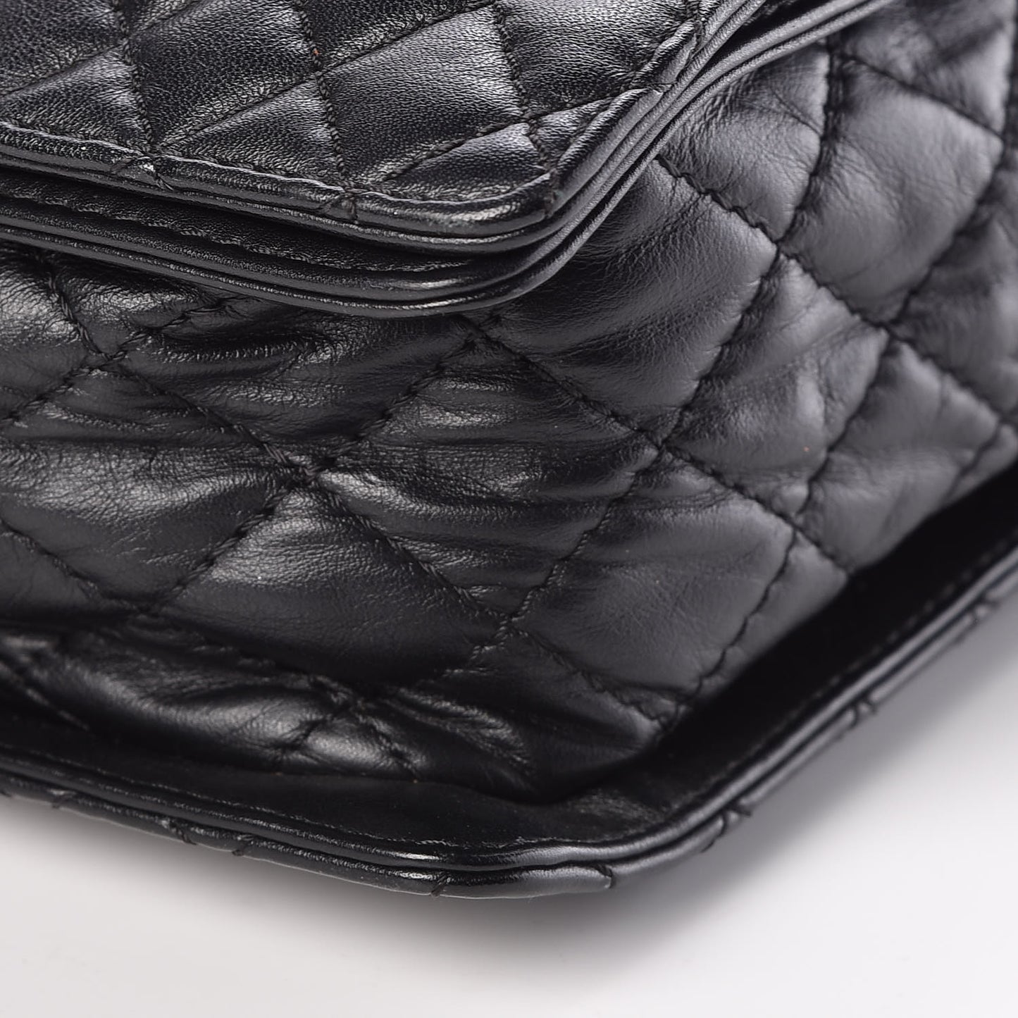 Calfskin Tweed Enchained XL Boy Flap Black