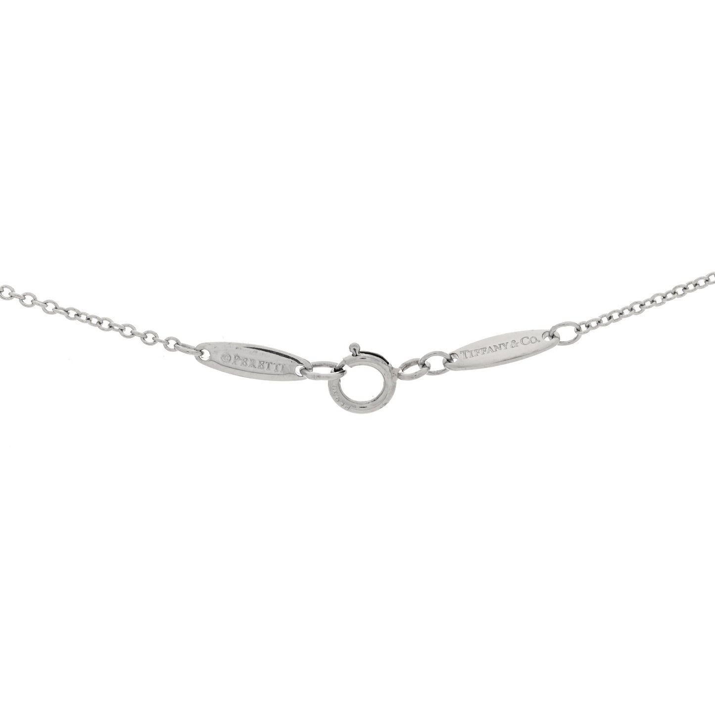Platinum Diamond .12ct Elsa Peretti Diamonds by the Yard Pendant Necklace