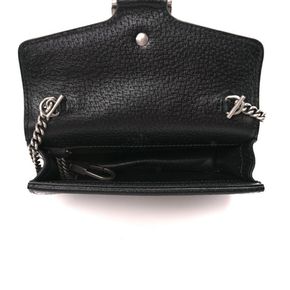 Gucci Jacquard Black Denim GG Monogram Super Mini Dionysus Shoulder Bag Black Ivory 5 of 9