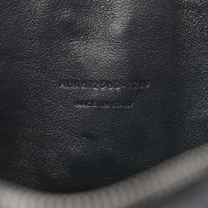 Saint Laurent Calfskin Crocodile Embossed Monogram Mini Lou Camera Bag Black 7 of 10