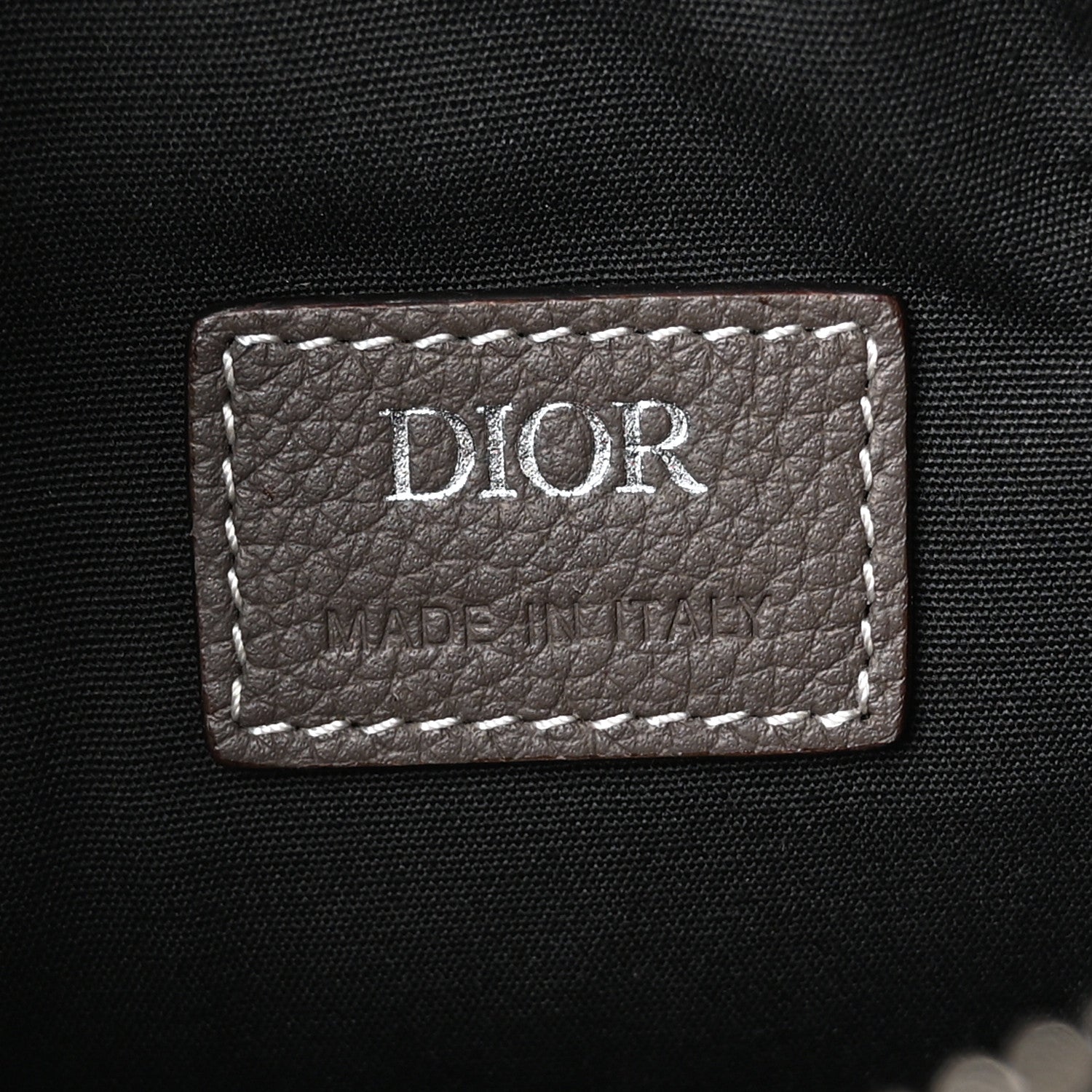 Christian Dior Grained Calfskin Mens Saddle Bag Ebony 6 of 11