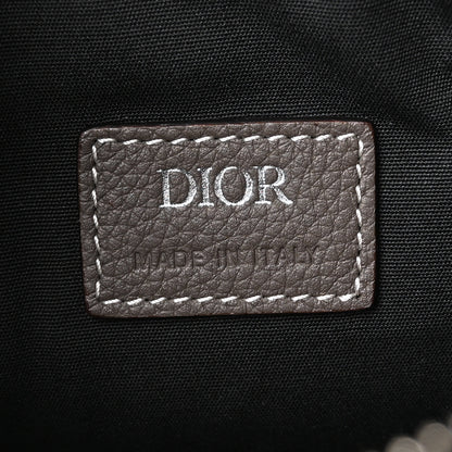 Christian Dior Grained Calfskin Mens Saddle Bag Ebony 6 of 11