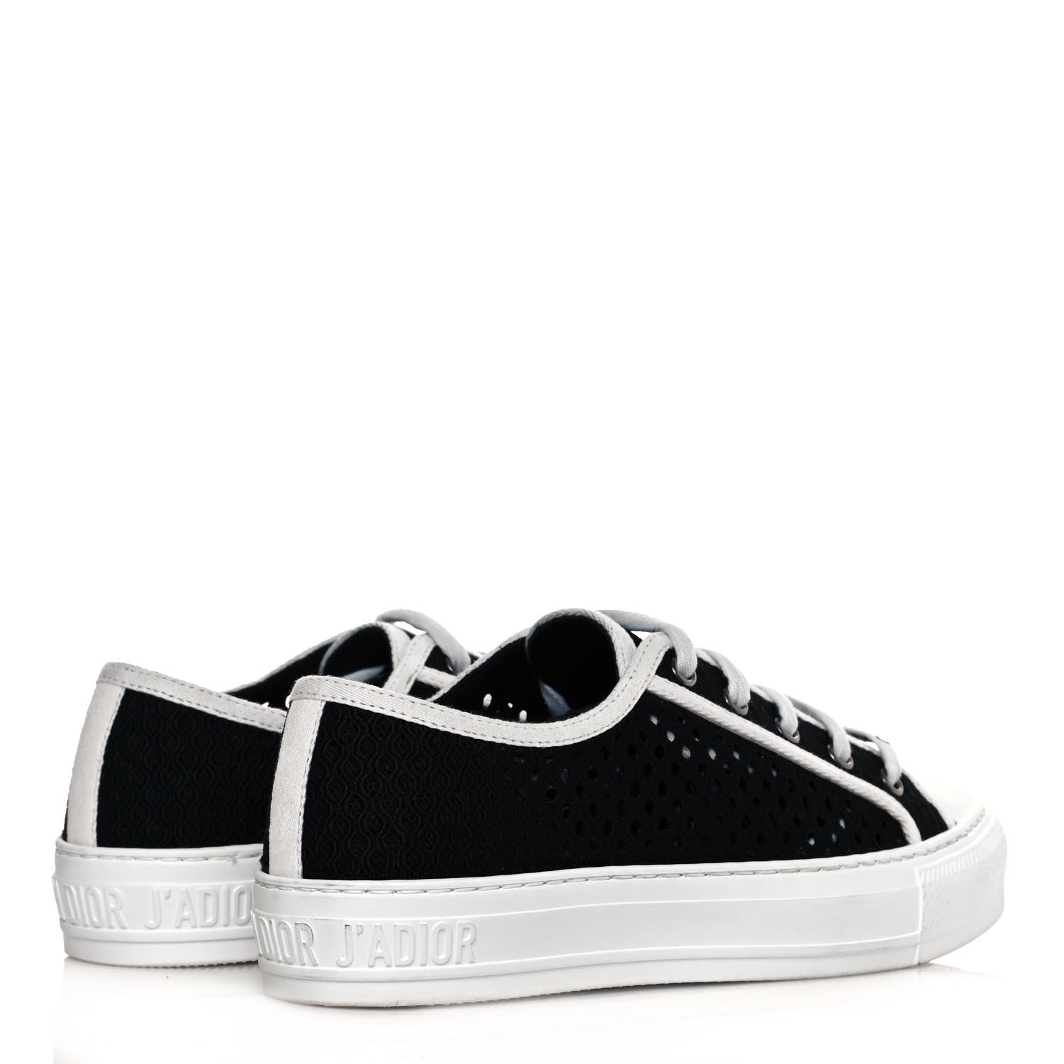 Christian Dior Resille Embroidered Walk'N'Dior Low Top Sneakers 36.5 Black 4 of 10