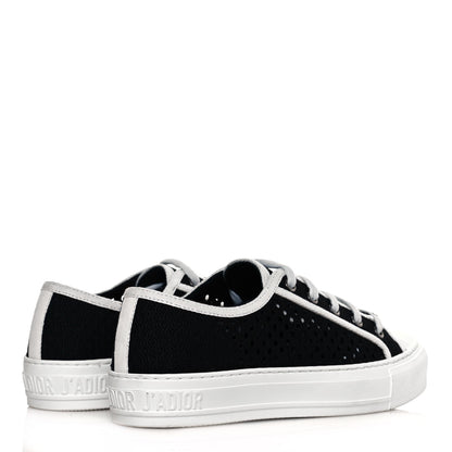 Christian Dior Resille Embroidered Walk'N'Dior Low Top Sneakers 36.5 Black 4 of 10