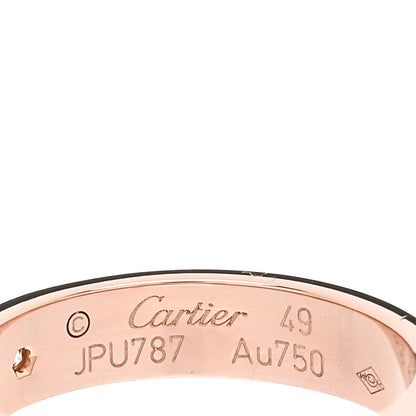 Cartier 18K Pink Gold Diamond 4mm LOVE Wedding Band Ring 49 4.75 4 of 5