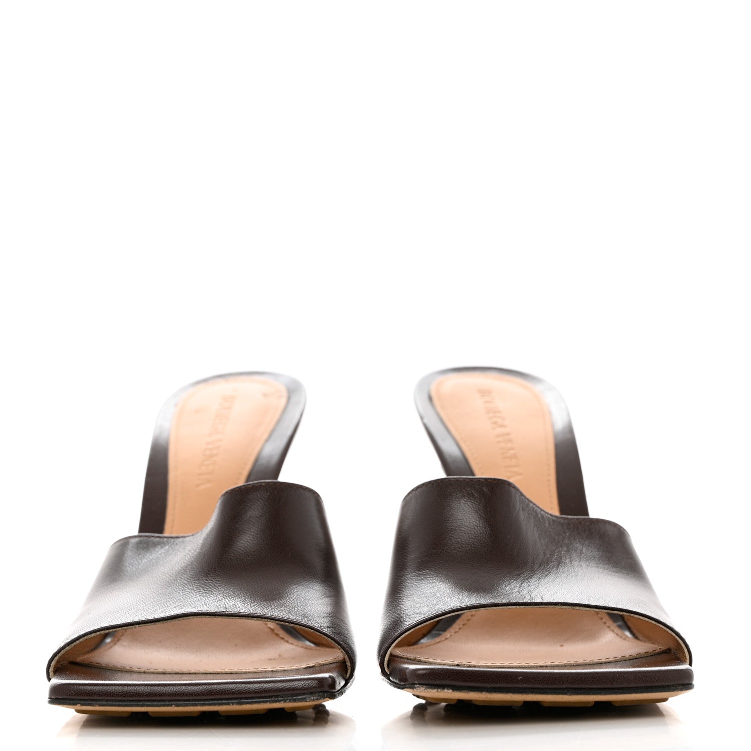 Bottega Veneta Lambskin Stretch Mule Sandals 37.5 Black 2 of 10