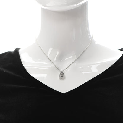 Hermes 18K White Gold Diamond Amulettes Cadenas Pendant Necklace 2 of 5