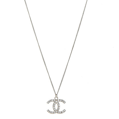 Chanel Baguette Crystal CC Necklace Light Gold 1 of 5