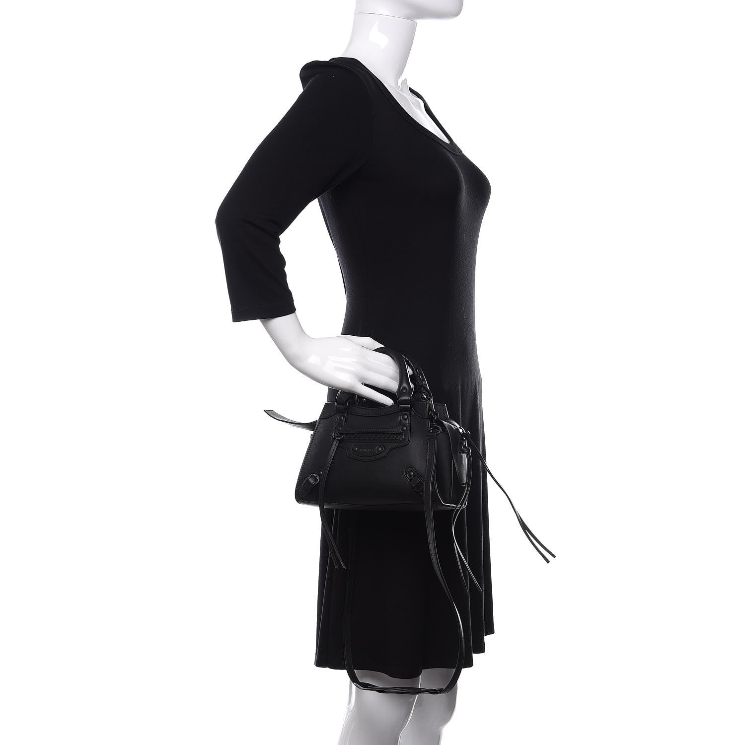 Balenciaga Smooth Calfskin Neo Classic Black Hardware Mini City Black 3 of 11