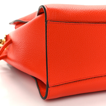 Mulberry Heavy Grain Small Iris Tote Coral Orange 7 of 8