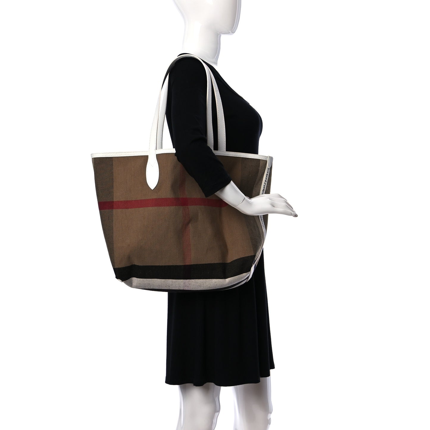 Coated Canvas Medium Reversible Doodle Tote White