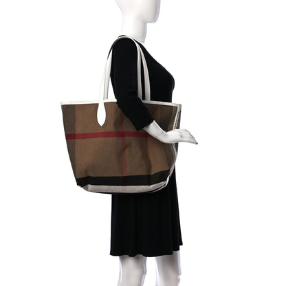 Burberry Coated Canvas Medium Reversible Doodle Tote White 2 of 20