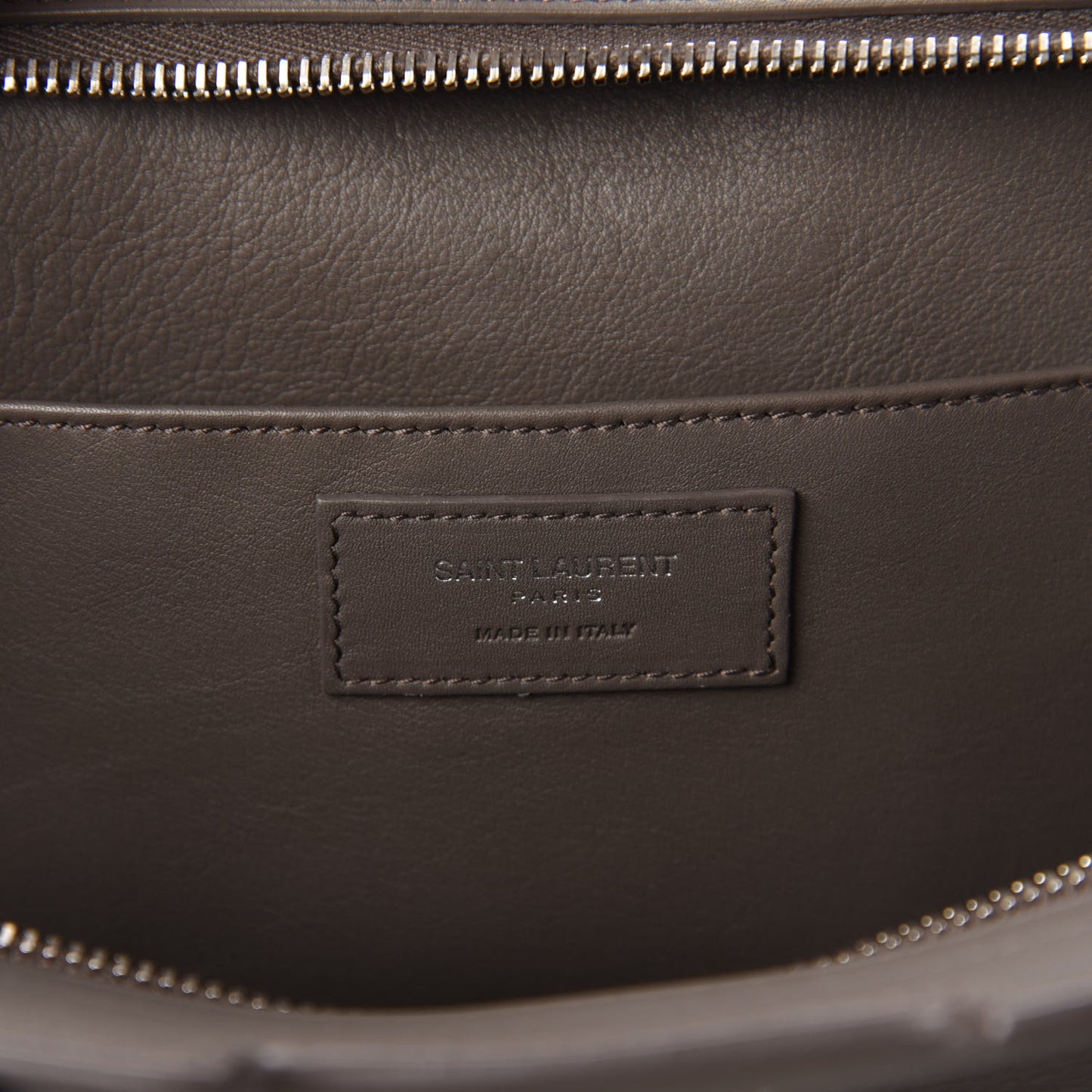 Calfskin Crocodile Embossed Small Monogram Downtown Cabas Earth