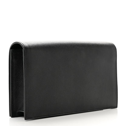 Saint Laurent Grain De Poudre Classic Monogram Kate Clutch Black 3 of 6