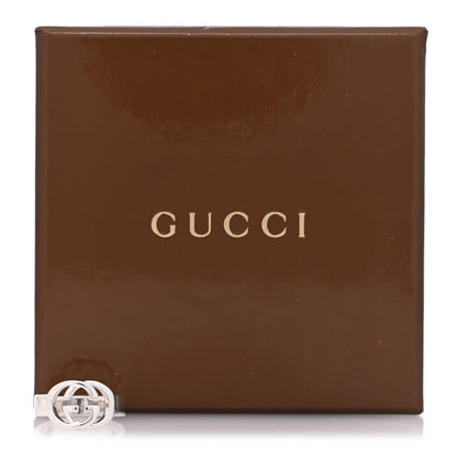 Gucci Sterling Silver Interlocking G Ring 54 6.75 5 of 5
