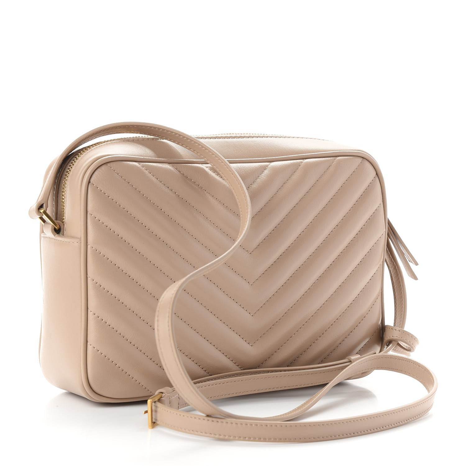Saint Laurent Calfskin Matelasse Monogram Lou Camera Bag Nude Powder 3 of 9