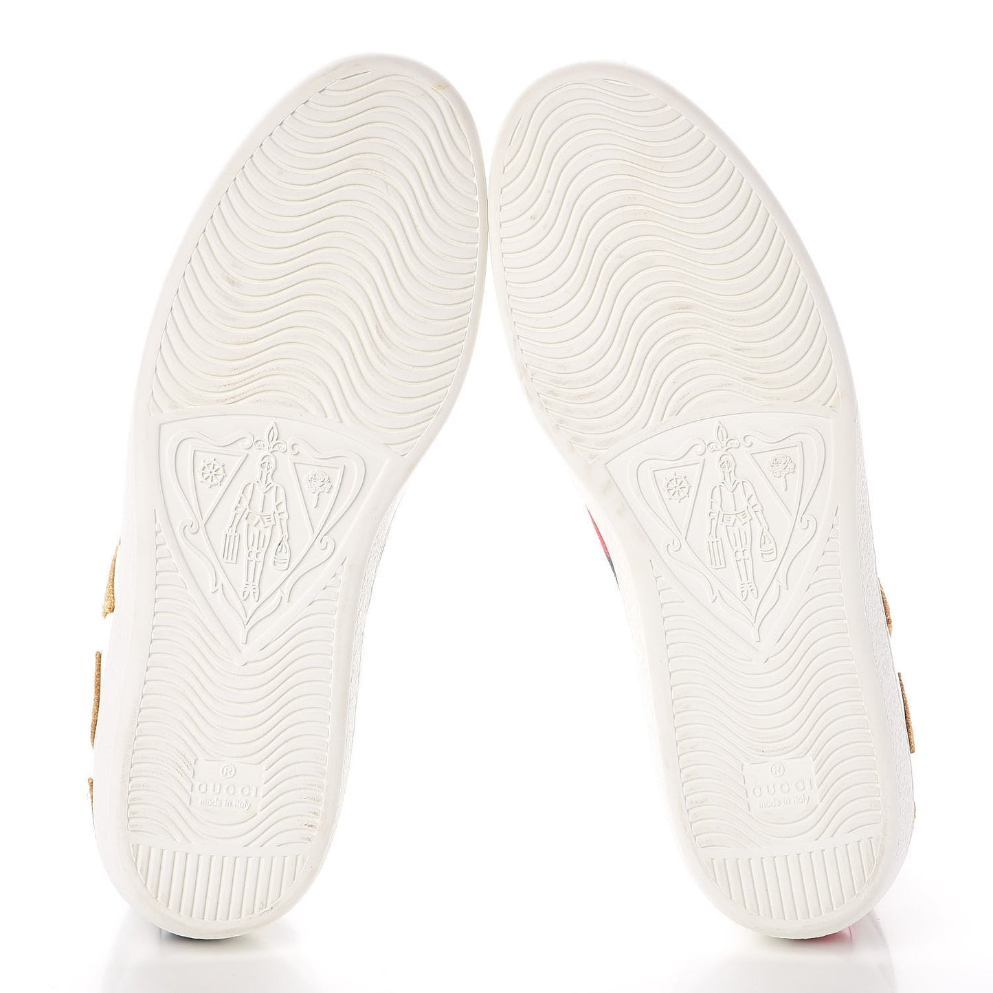 Calfskin Nappa Web LOVED Embroidered Mens Ace High Top Sneakers 10 White Red Flame Notte