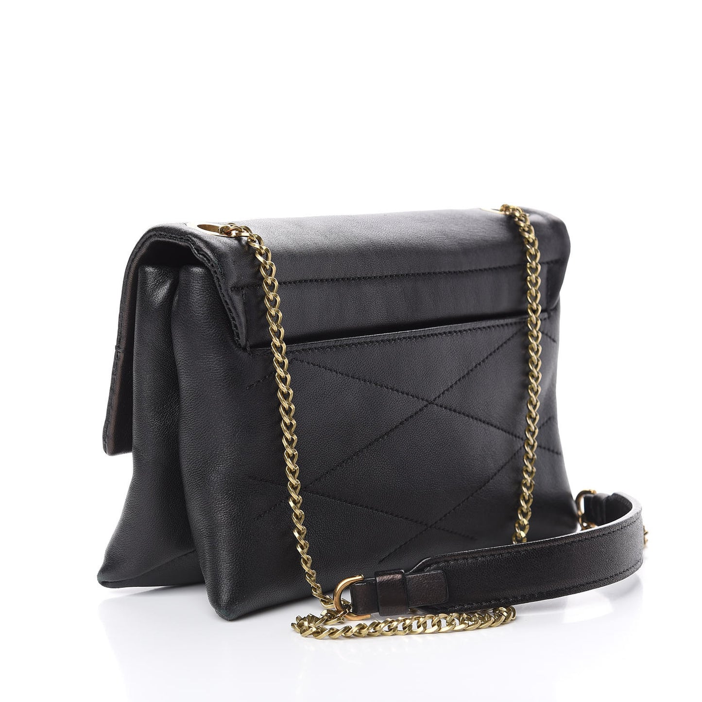 Lambskin Quilted Mini Sugar Flap Shoulder Bag Black
