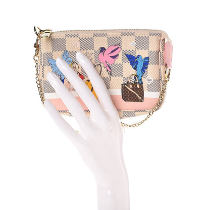 Louis Vuitton Damier Azur 2018 Christmas Animation Mini Pochette Accessories 2 of 8