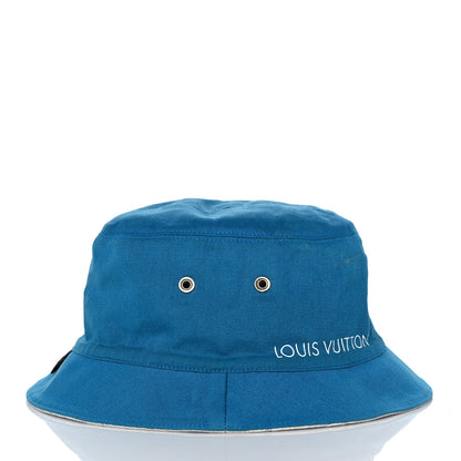 Louis Vuitton Monogram Denim Transformable Bob Bucket Hat 60 White Blue 8 of 12