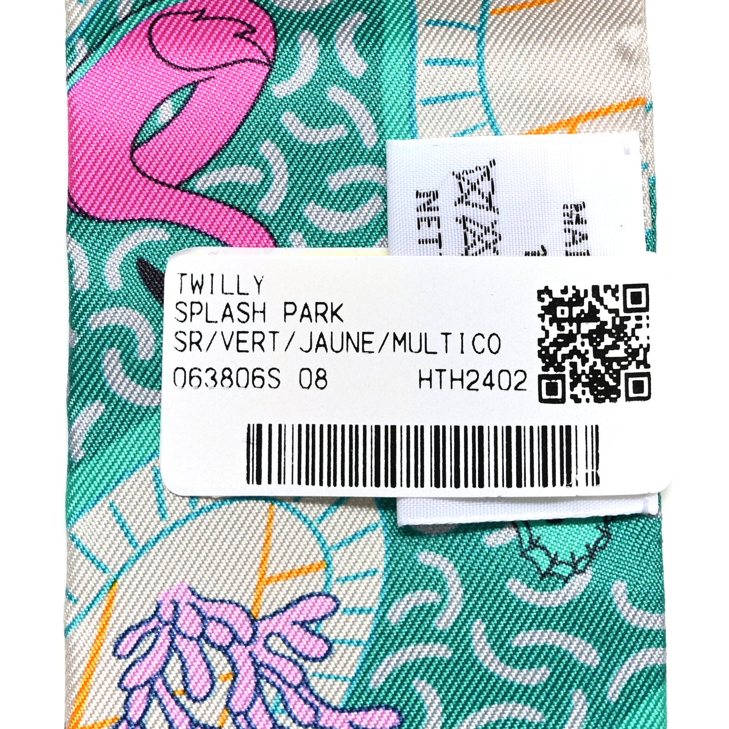 Silk Splash Park Twilly Vert Jaune Multi
