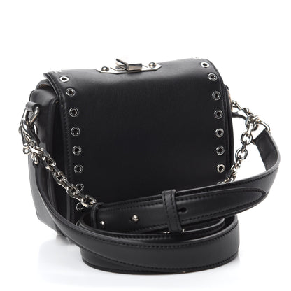Alexander McQueen Fine Grain Goatskin Perforated Box Shoulder Bag 16 Black 3 of 11