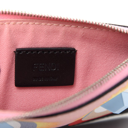 Fendi Vitello Elite Century Hypnoteyes Studded Coin Pouch Key Case Bubblegum Multicolor 6 of 6