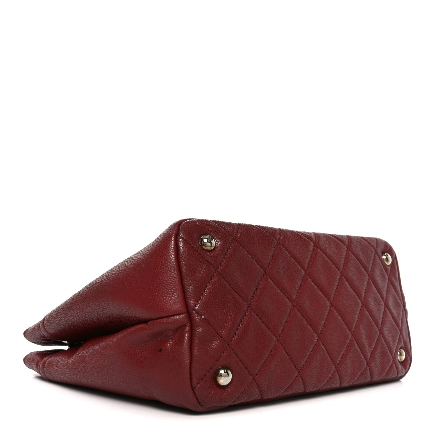 Chanel Caviar Quilted Large Timeless CC Soft Tote Dark Red 4 of 10