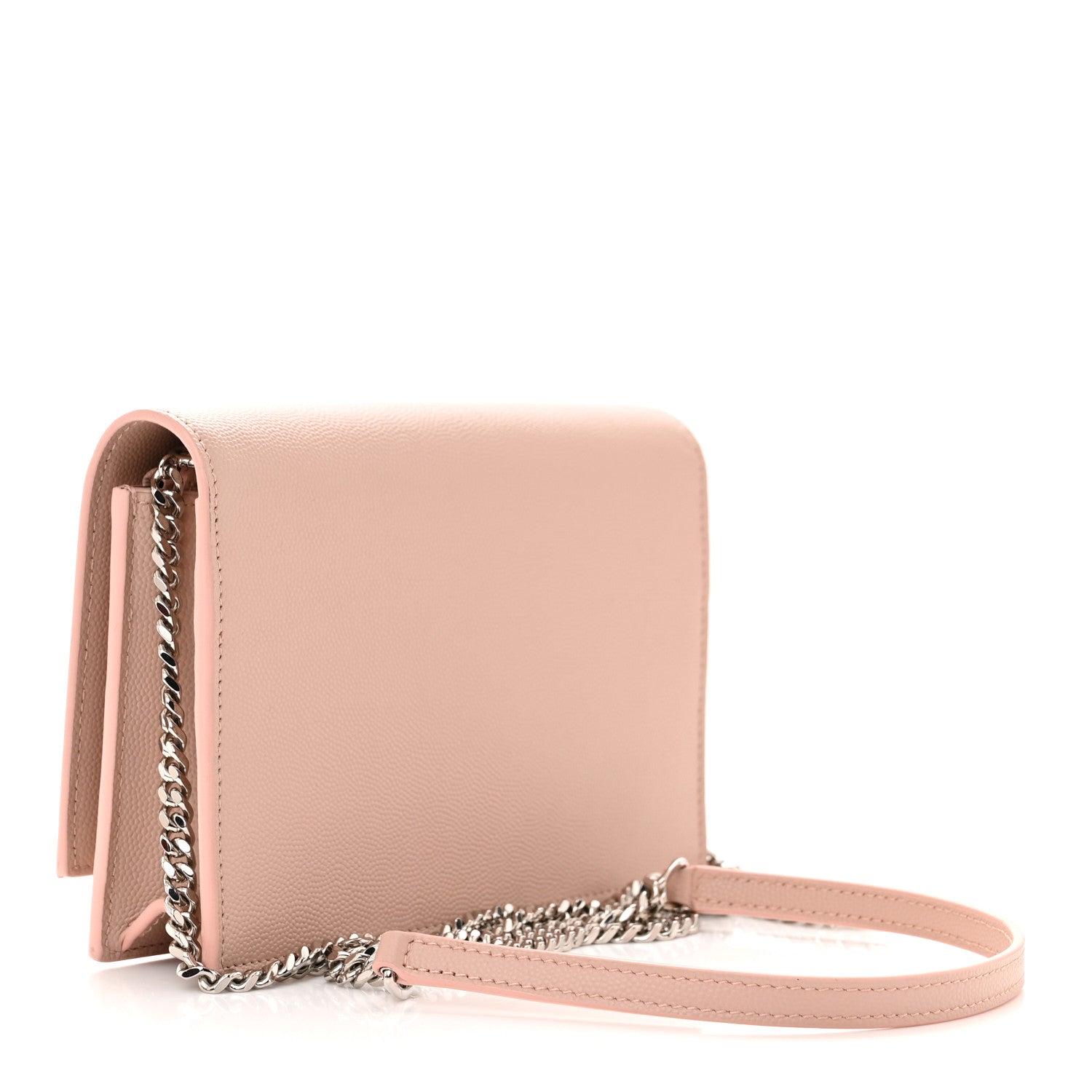 Saint Laurent Grain De Poudre Classic Monogram Kate Tassel Chain Wallet Marble Pink 3 of 10