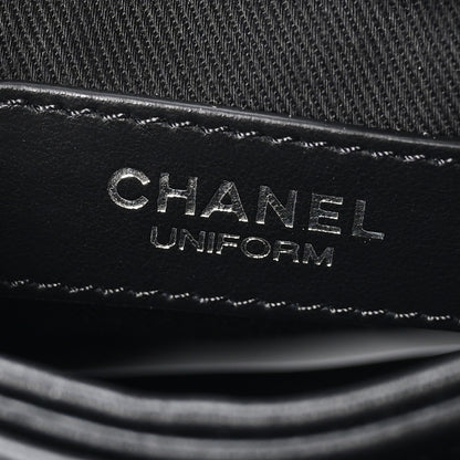 Chanel Lambskin Quilted Uniform Crossbody Bag Black 5 of 10