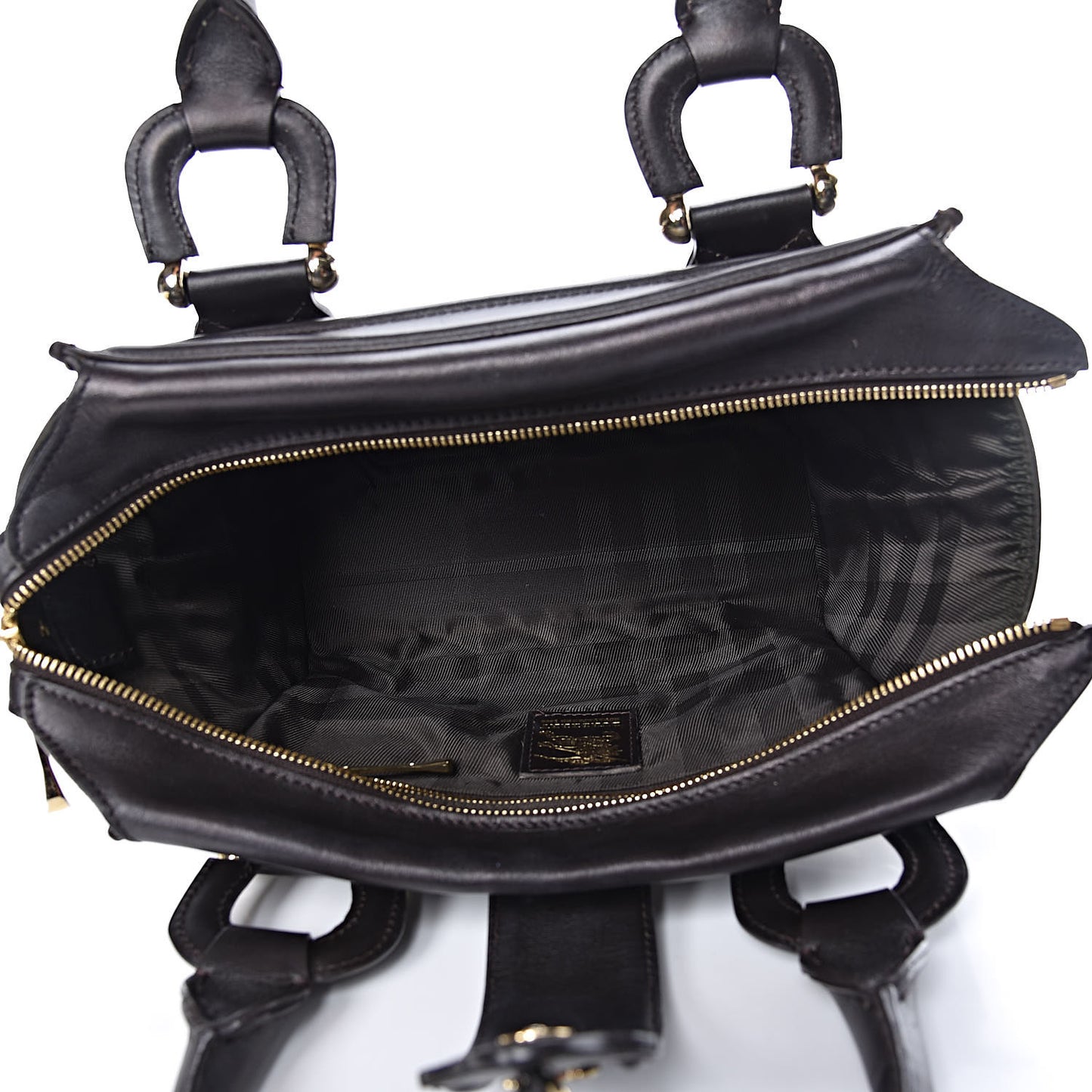 Calfskin Quilted Manor Tote Dark Brown