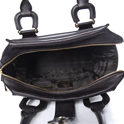 Burberry Calfskin Quilted Manor Tote Dark Brown 5 of 14