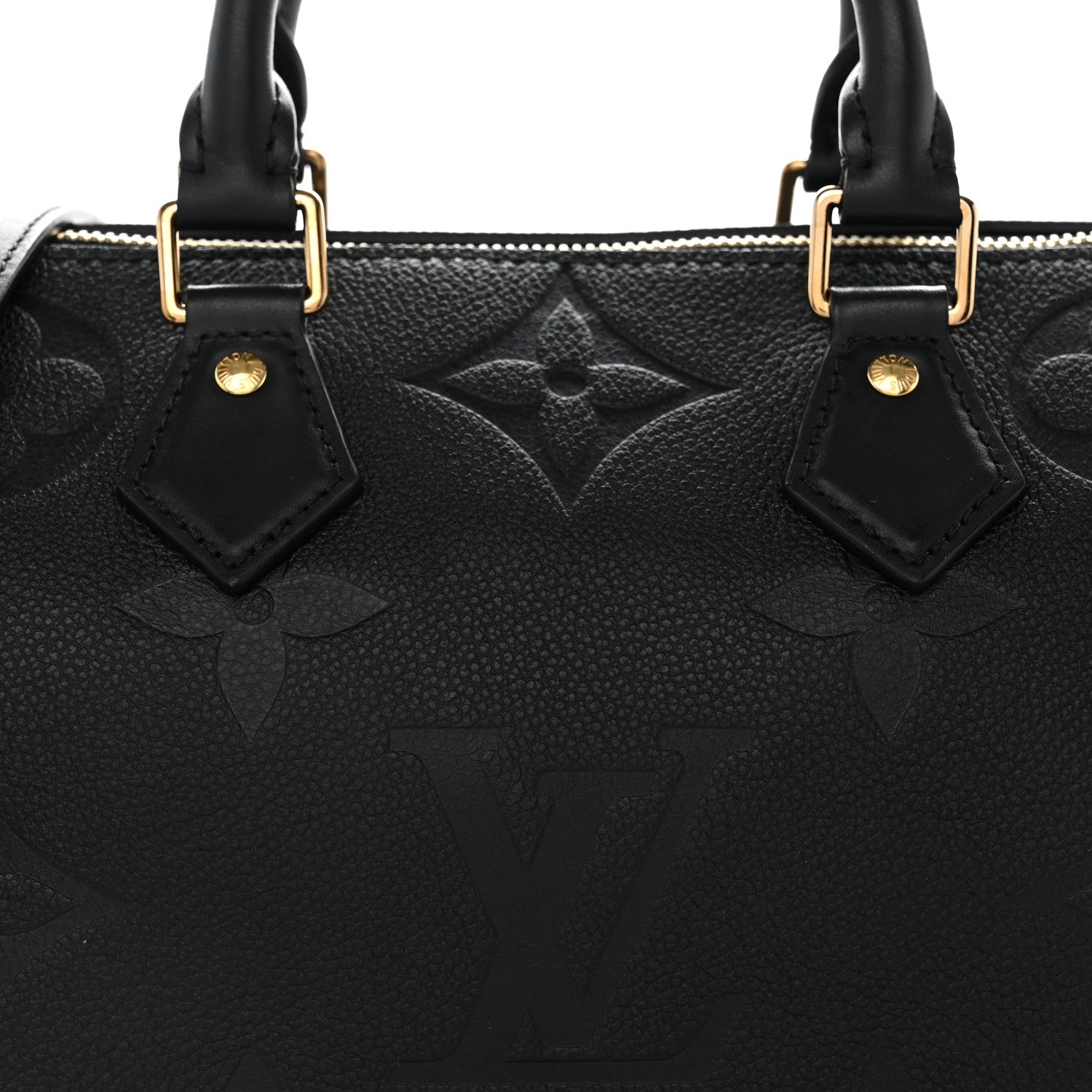 Louis Vuitton Empreinte Monogram Giant Speedy Bandouliere 25 Black 7 of 9