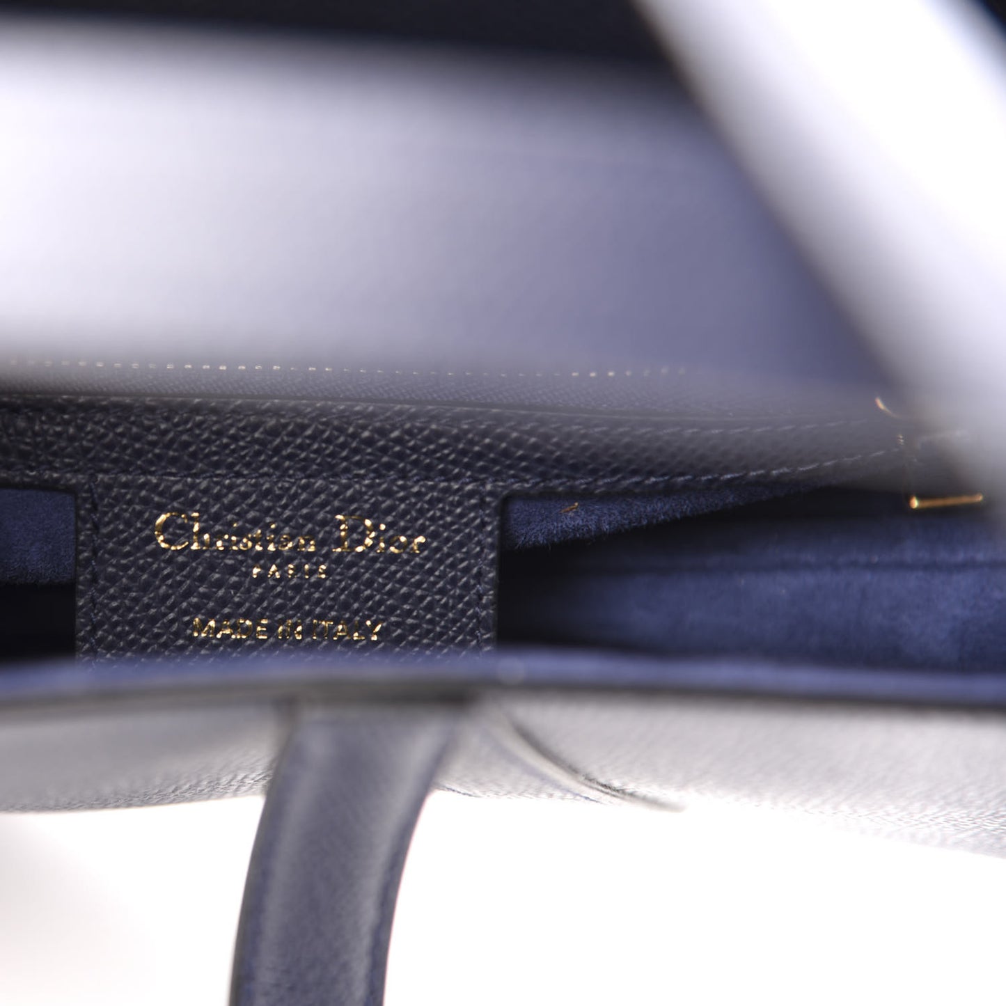 Grained Calfskin Saddle Bag Navy