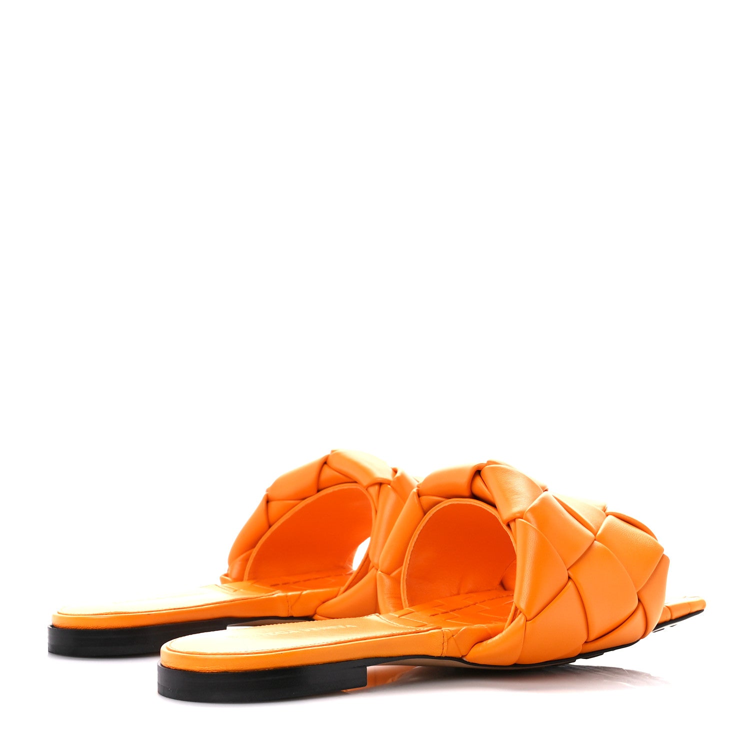 Bottega Veneta Nappa Maxi Intrecciato Lido Flat Sandals 40 Tangerine 4 of 8