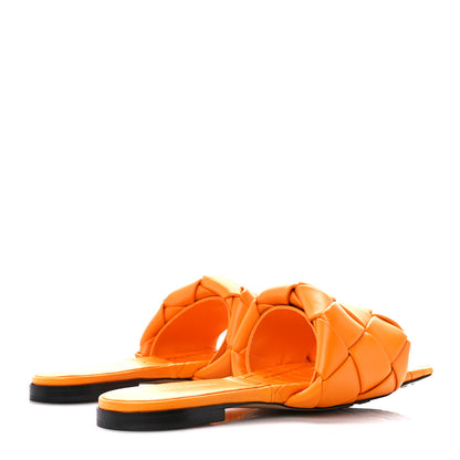 Bottega Veneta Nappa Maxi Intrecciato Lido Flat Sandals 40 Tangerine 4 of 8