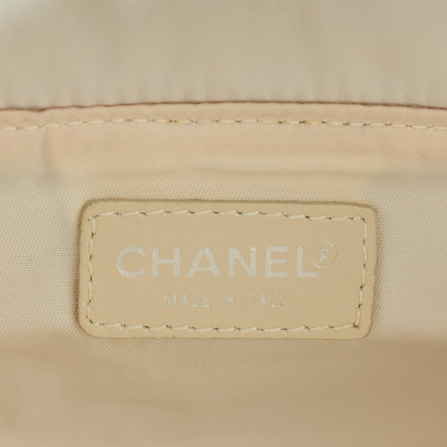 Chanel Nylon Travel Cosmetic Case Beige 6 of 7
